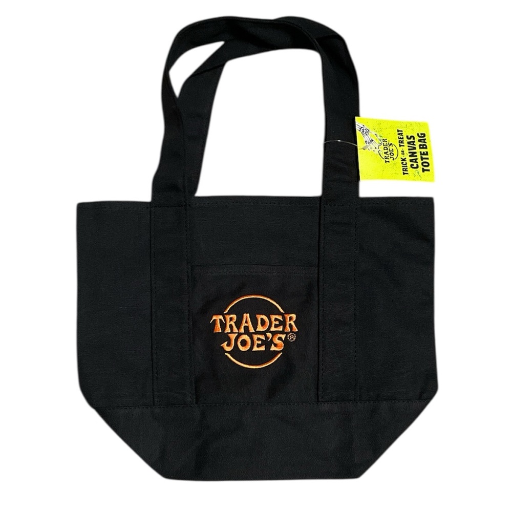 Trader Joe’s, trick-or-treat mini tote bag in black NWT F-24 - Picture 1 of 1